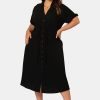 SOMETHING 4 OLIVIA Black Dresses | Kaia Maxi Shirt Dress