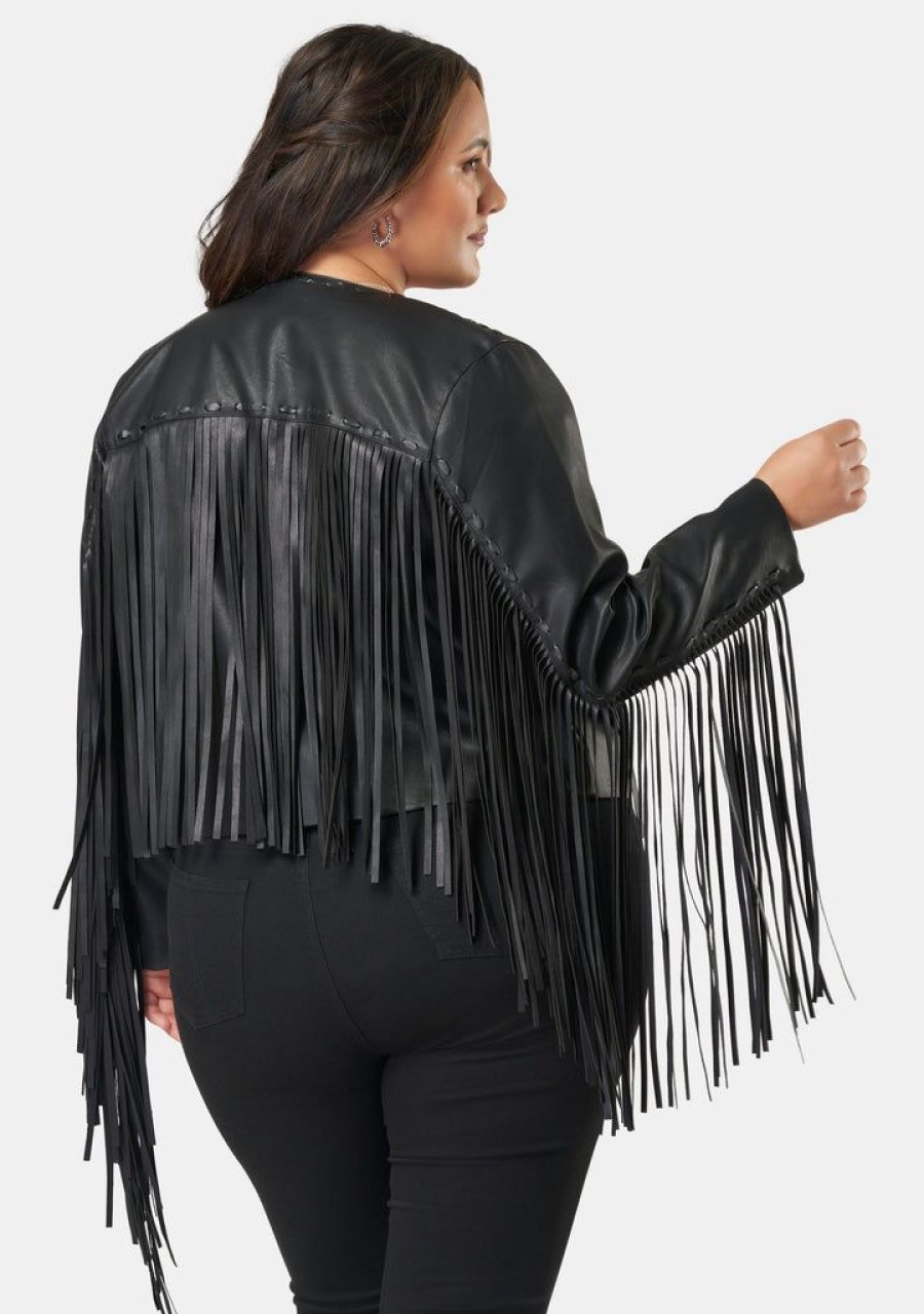 THE POETIC GYPSY Jackets & Coats | Karma Fringe Edge To Edge Jacket