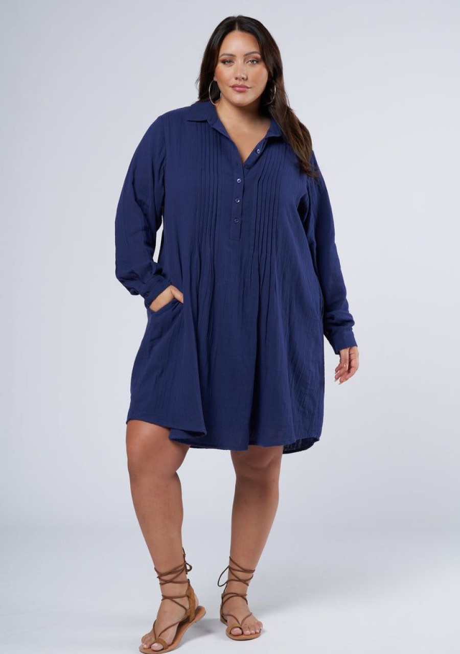 INDIGO TONIC Mini Dresses | Colby Cotton Smock Dress