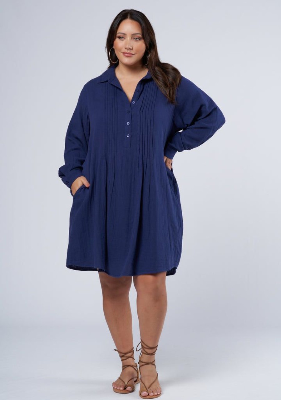 INDIGO TONIC Mini Dresses | Colby Cotton Smock Dress