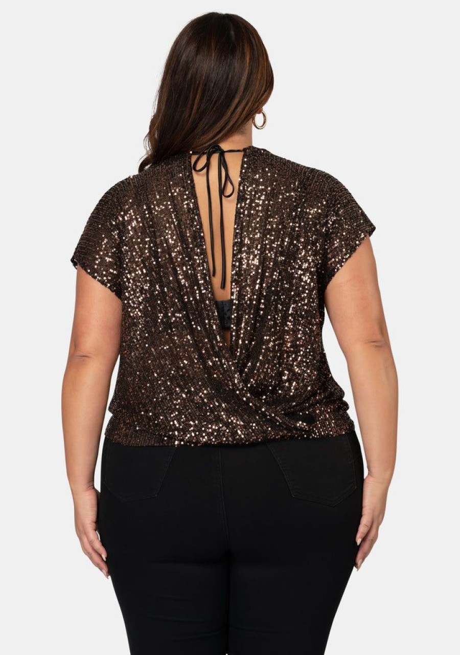 PINK DUSK Shirts & Blouses | Flashy Sequin Top