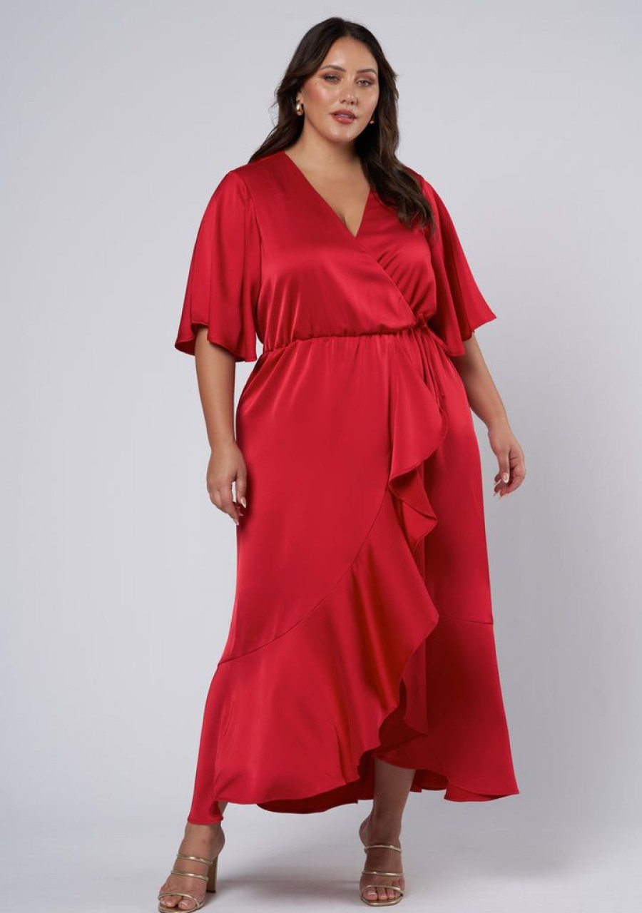 PINK DUSK Party Dresses | Smouldering Wrap Maxi Dress