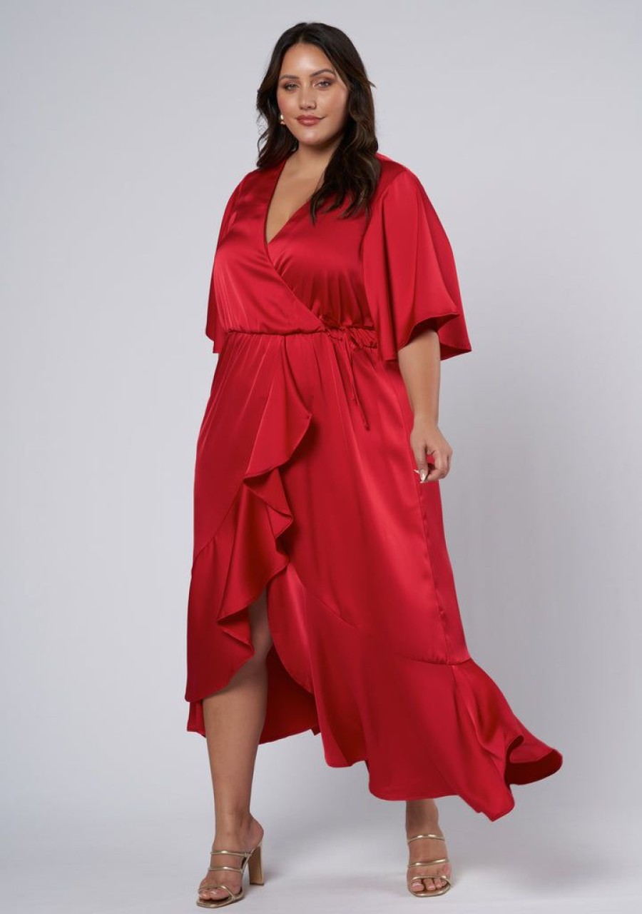 PINK DUSK Party Dresses | Smouldering Wrap Maxi Dress