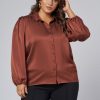 SOMETHING 4 OLIVIA Shirts & Blouses | Nina Satin Shirt