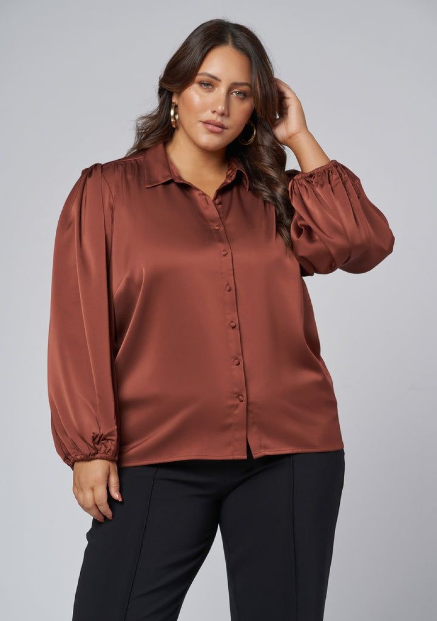 SOMETHING 4 OLIVIA Shirts & Blouses | Nina Satin Shirt