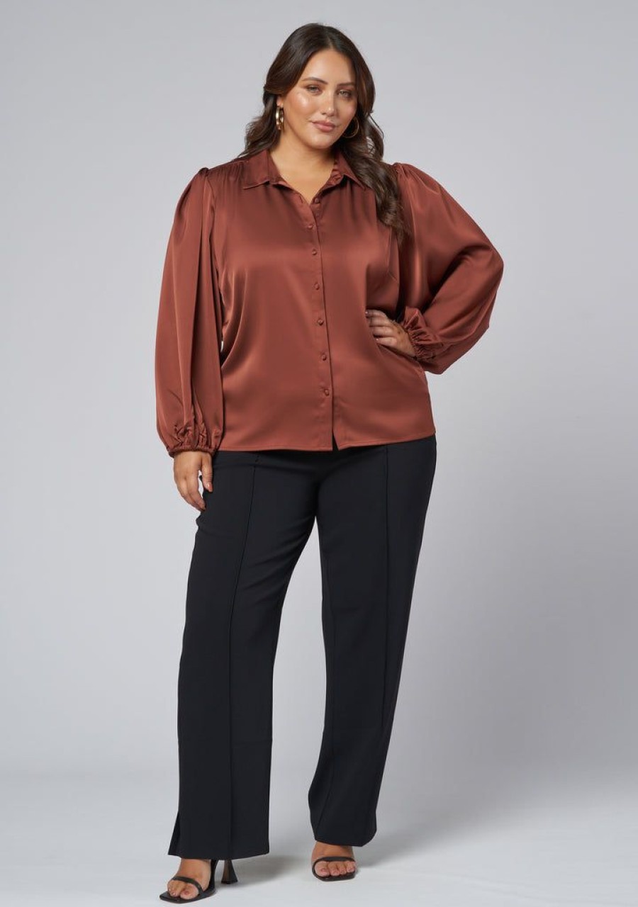 SOMETHING 4 OLIVIA Shirts & Blouses | Nina Satin Shirt