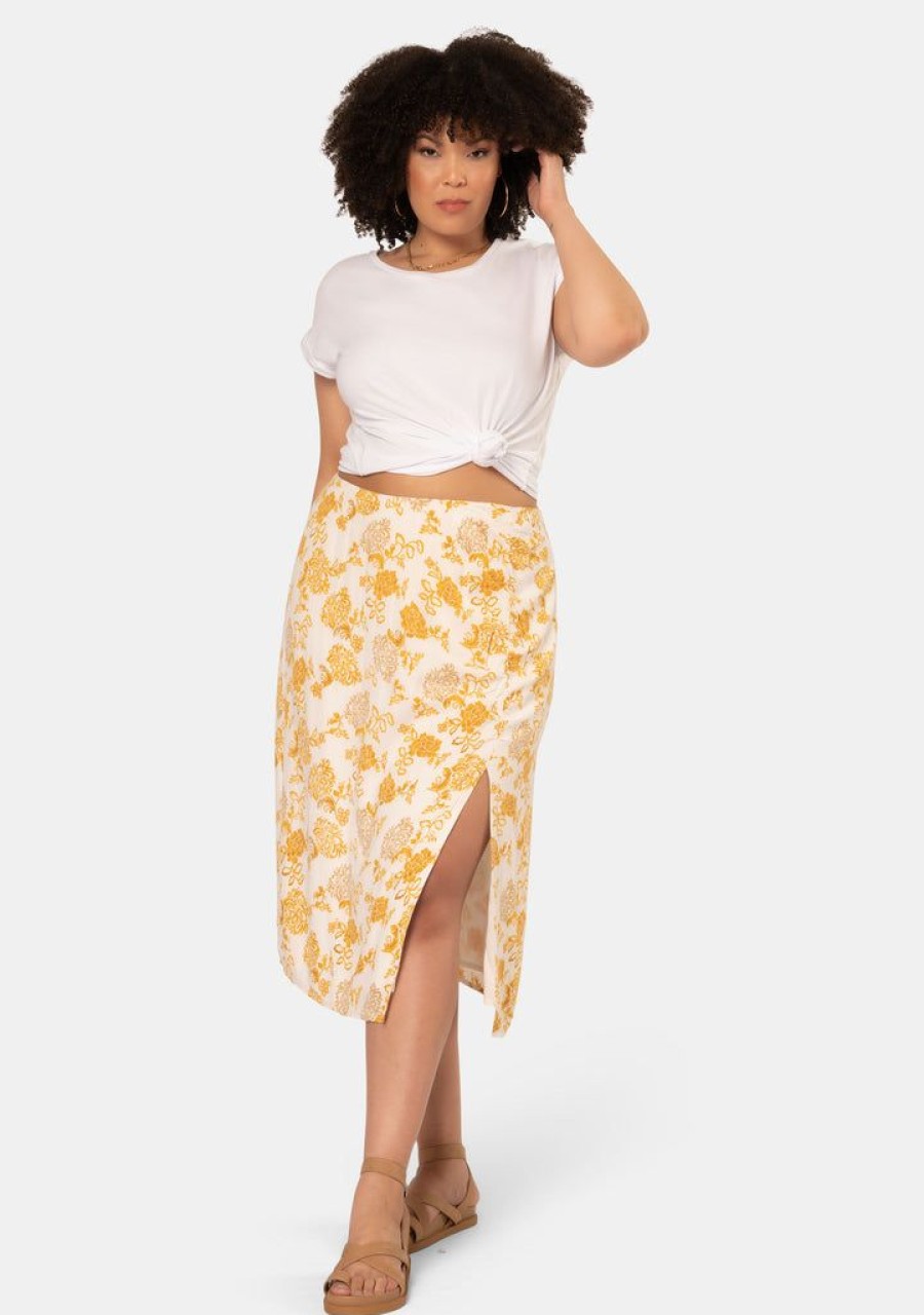 SUNDAY IN THE CITY Midi Skirts | Livin It Up Skirt