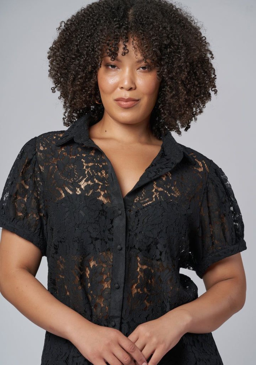 SUNDAY IN THE CITY Shirts & Blouses | Love Lost Lace Shirt