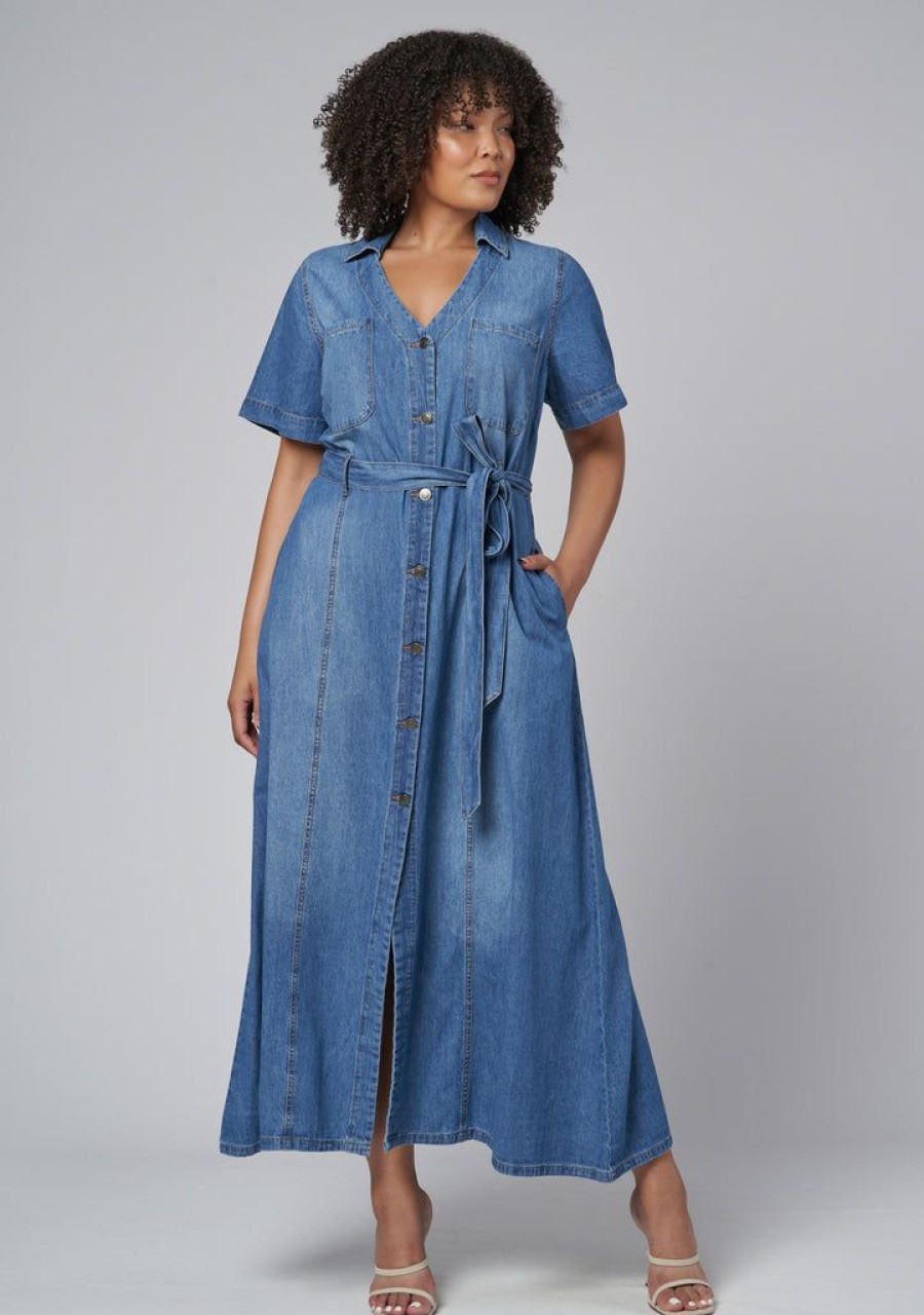 INDIGO TONIC Denim | Naomi Chambray Maxi Dress