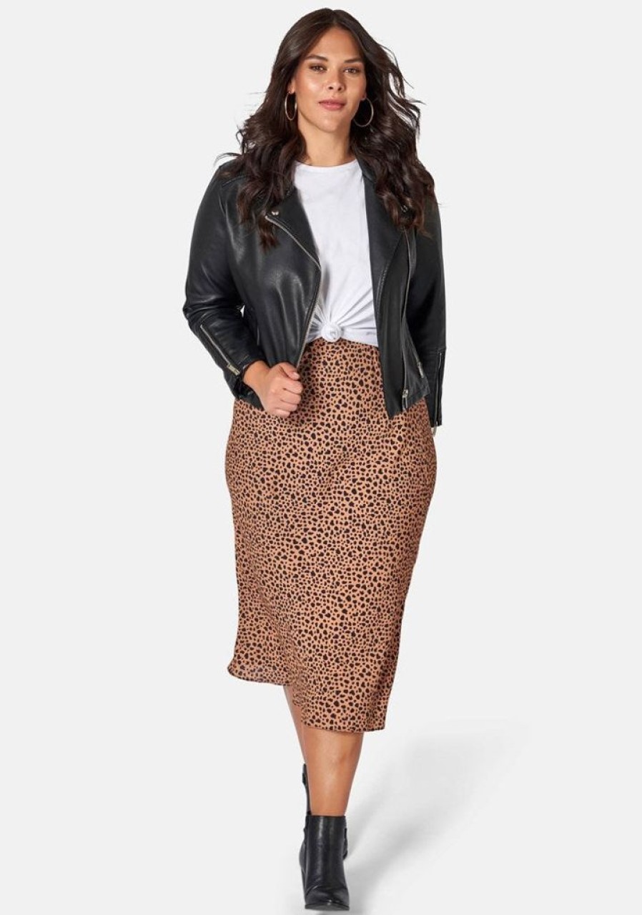 SOMETHING 4 OLIVIA Midi Skirts | Emily Animal Printed Skirt