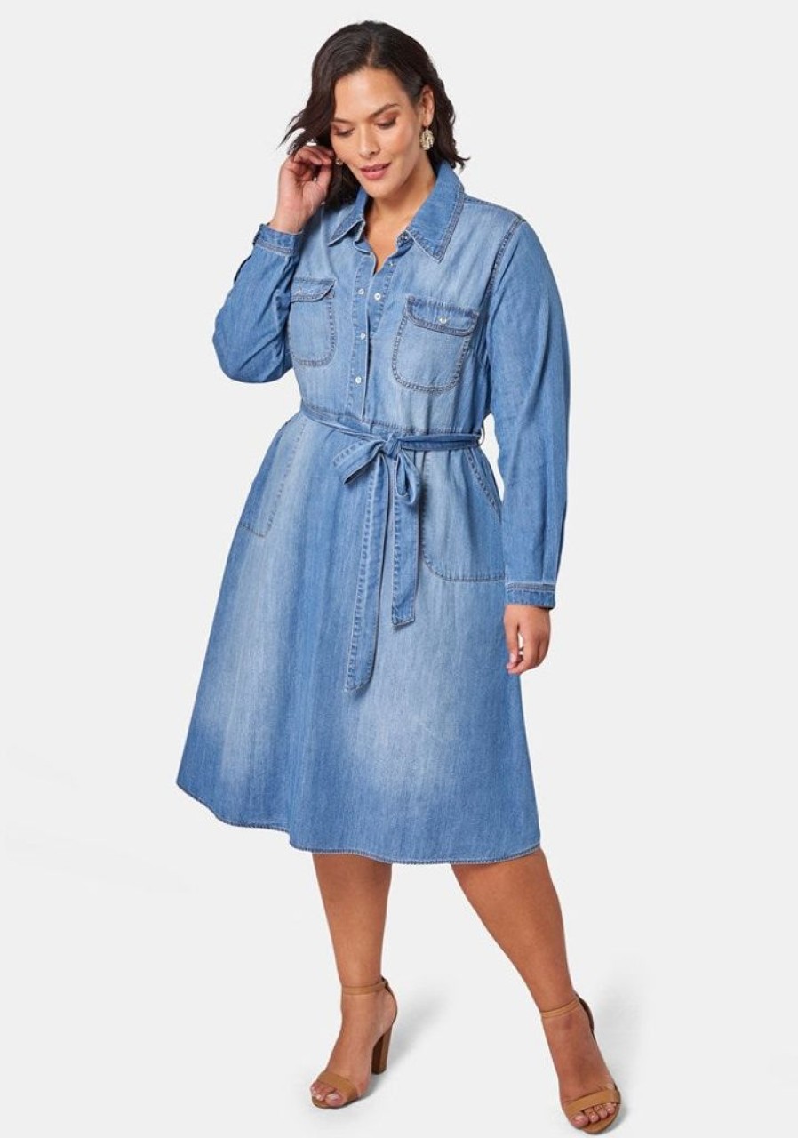 SOMETHING 4 OLIVIA Denim | Dolly Denim Shirt Dress