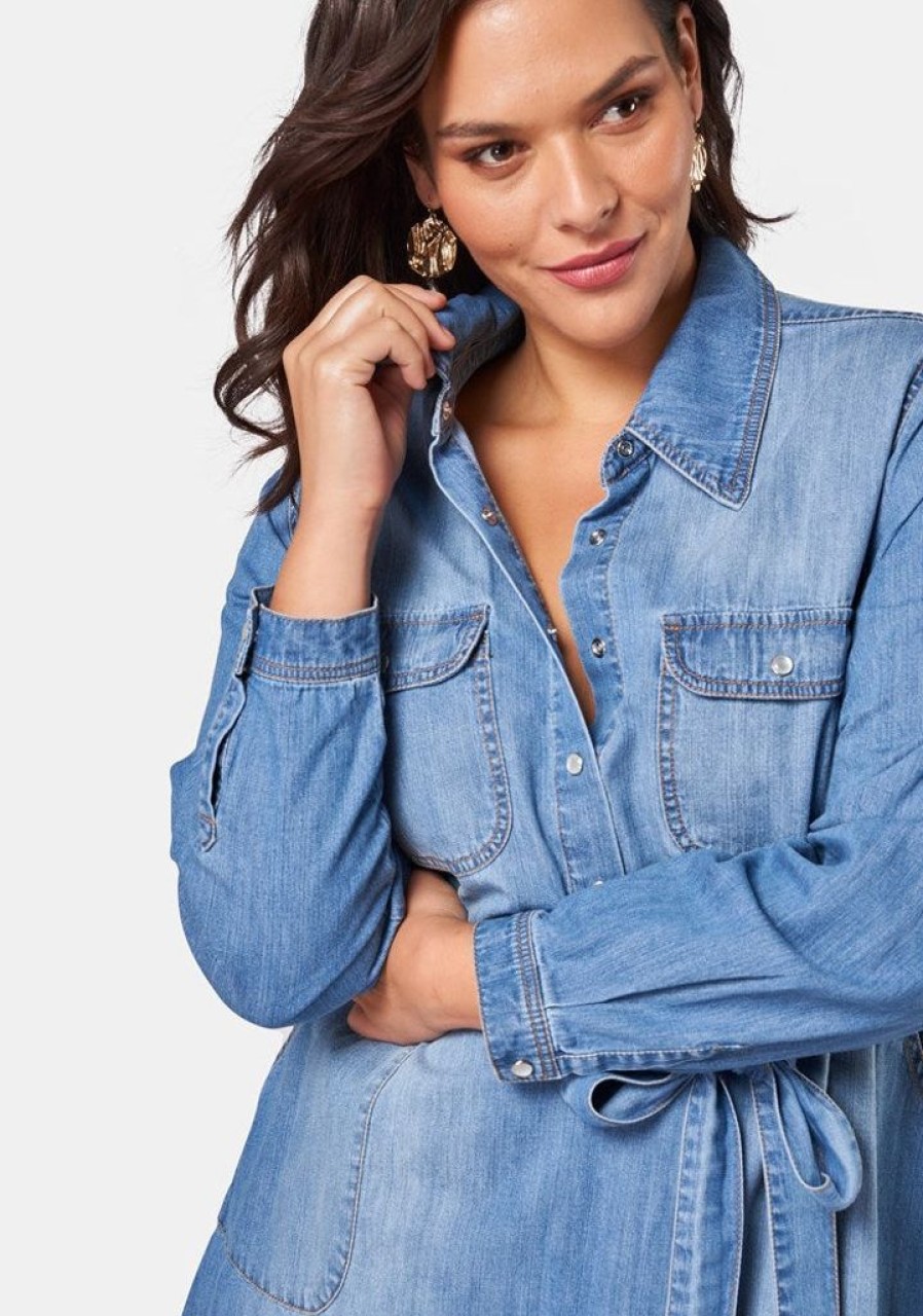 SOMETHING 4 OLIVIA Denim | Dolly Denim Shirt Dress