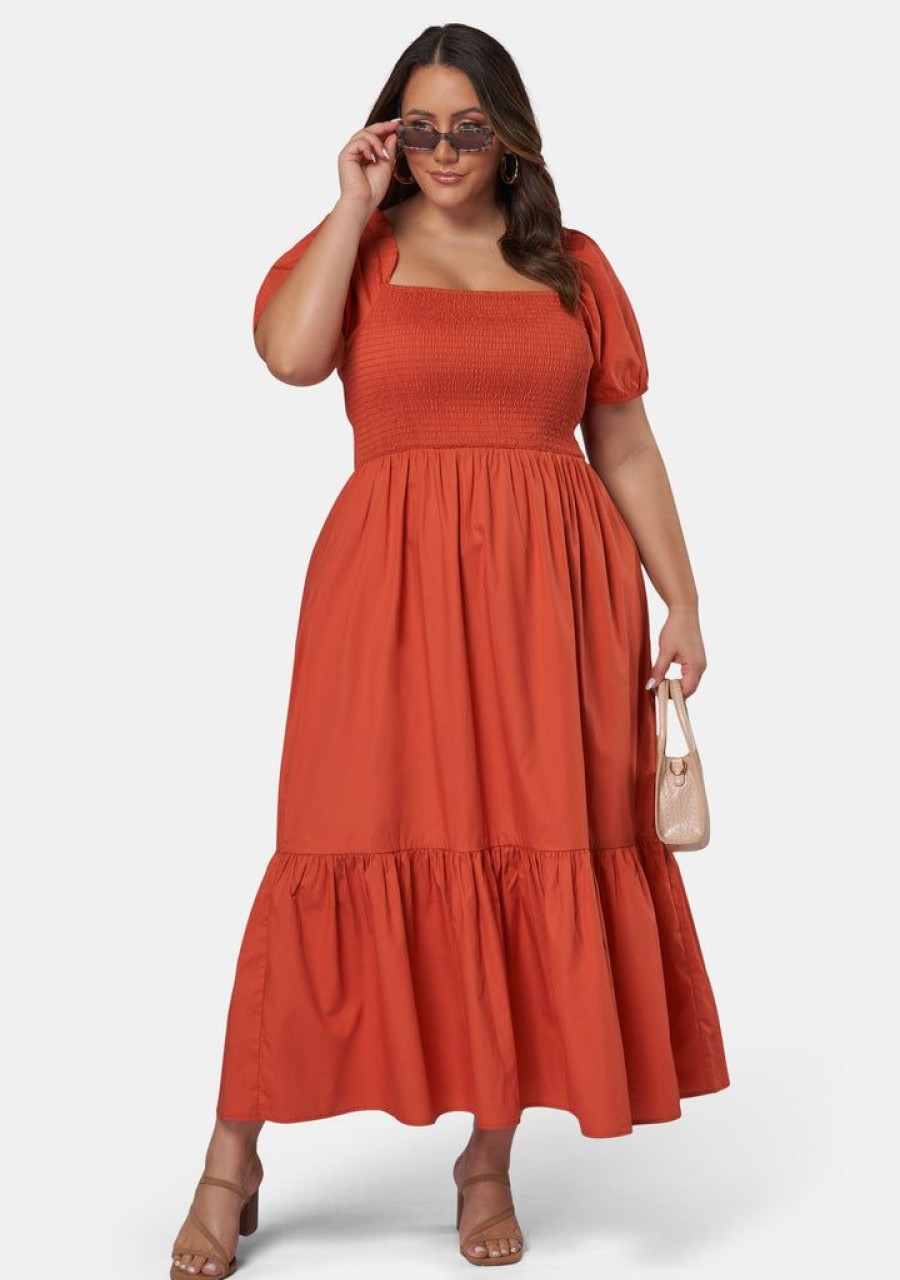 SOMETHING 4 OLIVIA Midi Dresses | Mila Shirred Bodice Midi Dress