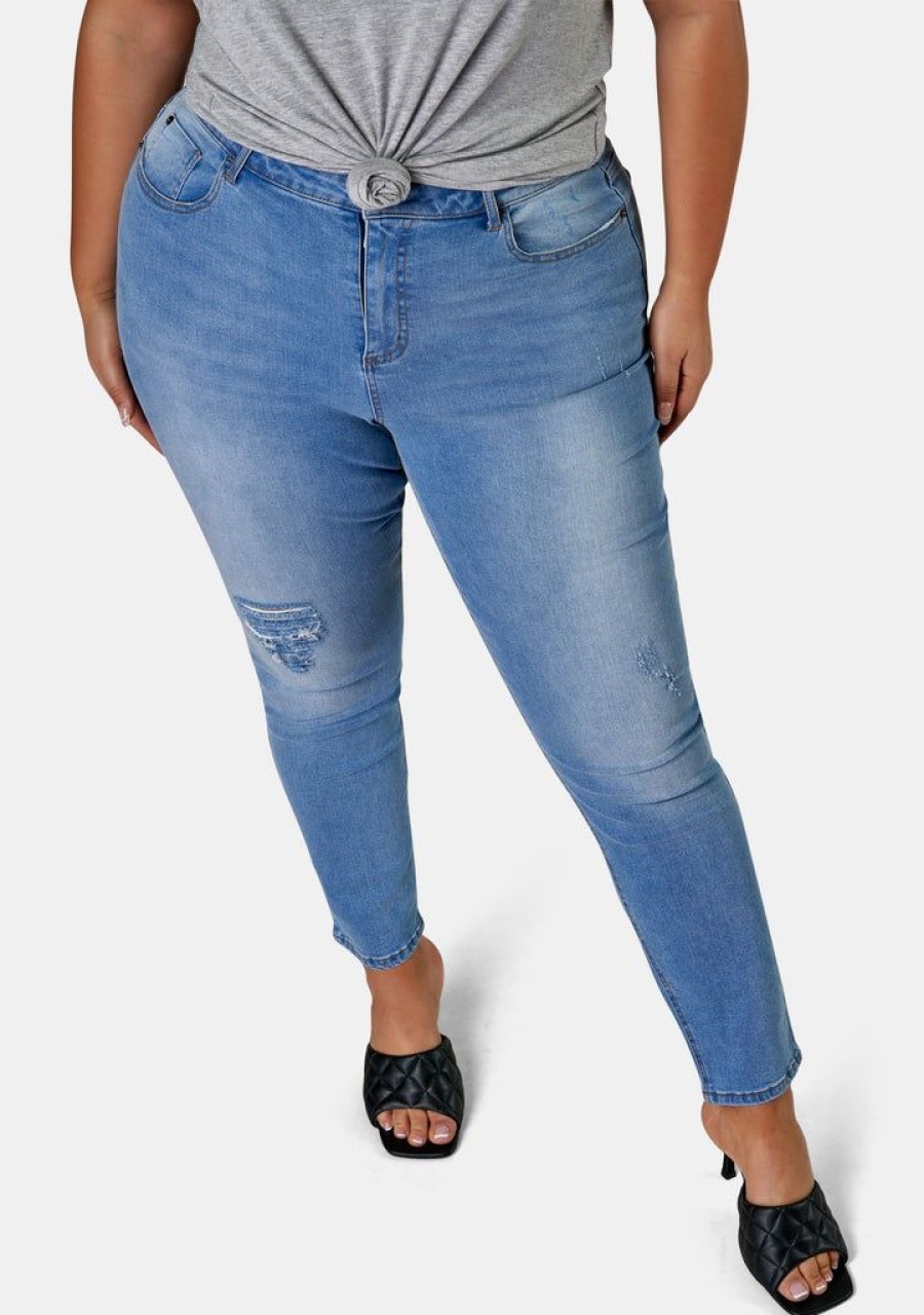 INDIGO TONIC Jeans | Amber Ankle Distressed Skinny Leg Jean