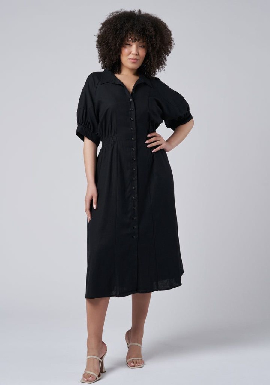 SOMETHING 4 OLIVIA Black Dresses | Isabella Midi Dress