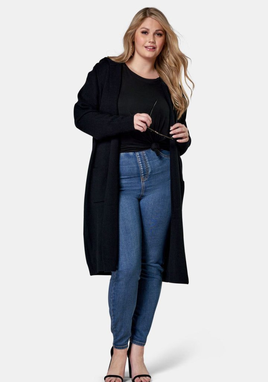 INDIGO TONIC Cardigans | Hattie Hooded Longline Cardi