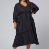 SOMETHING 4 OLIVIA Black Dresses | Jovi Midi Dress