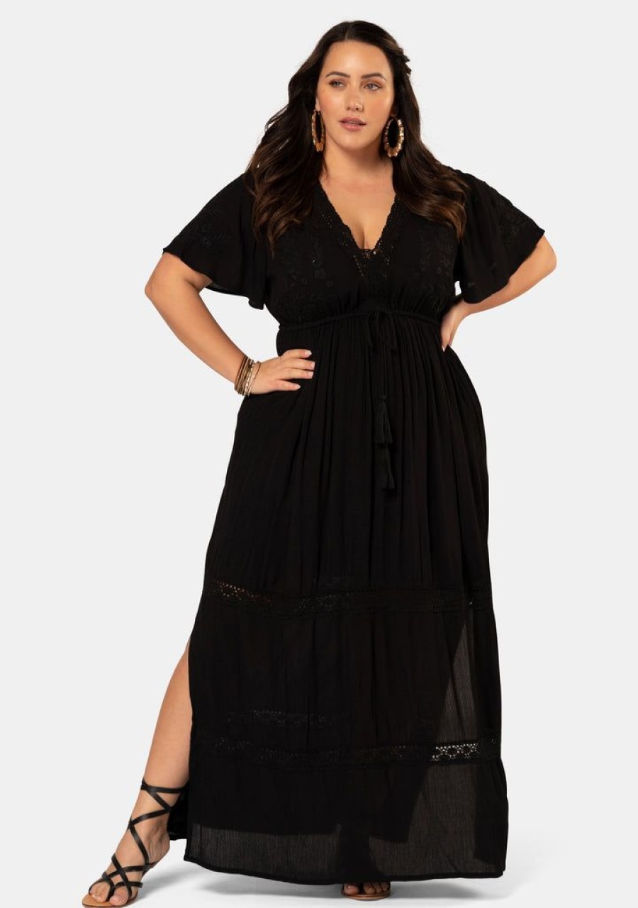 THE POETIC GYPSY Black Dresses | Floating Clouds Maxi Dress