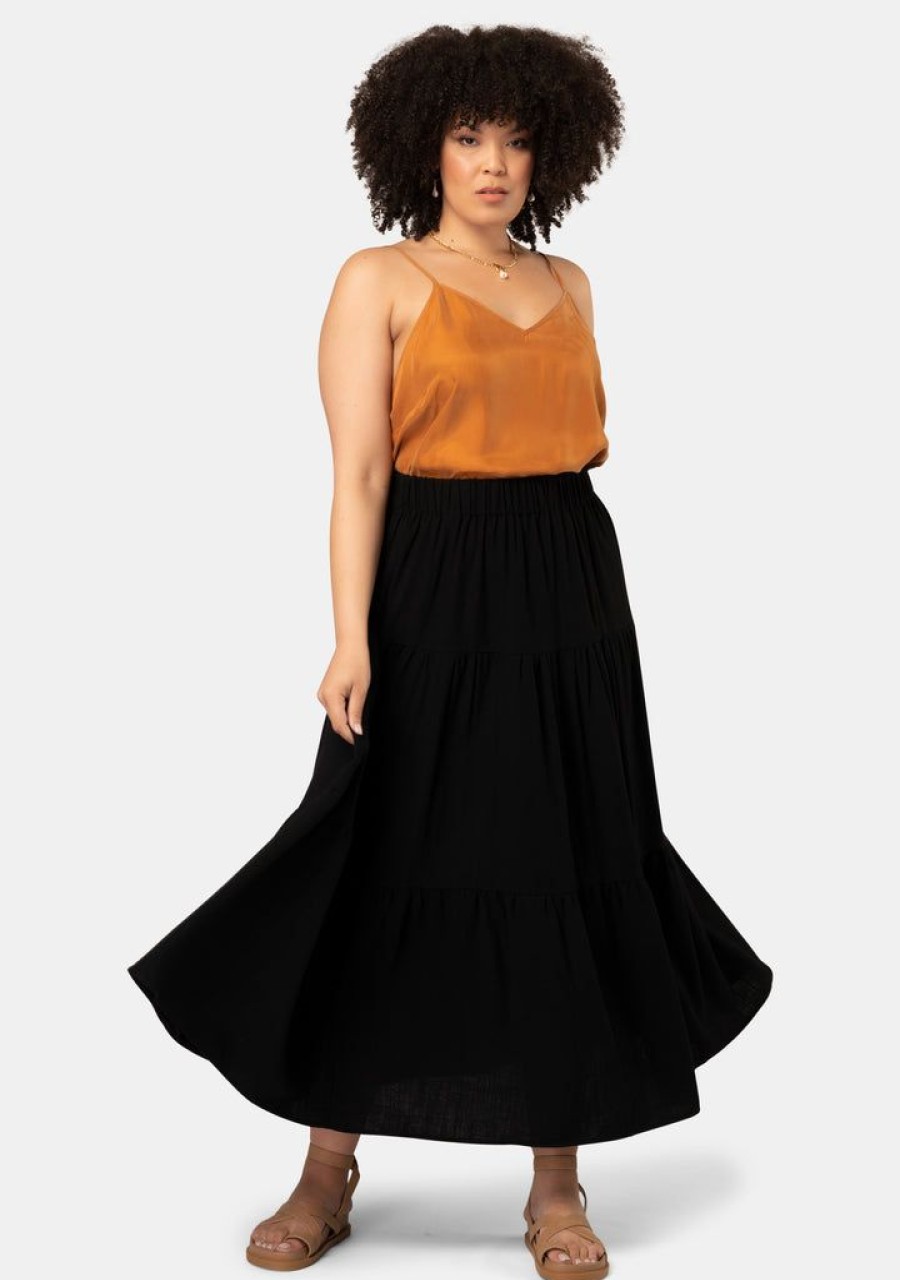 SOMETHING 4 OLIVIA Maxi Skirts | Sadie Tiered Maxi Skirt