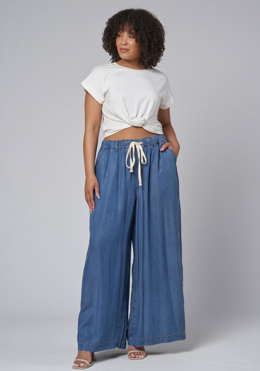 INDIGO TONIC Denim | Blake Chambray Wide Leg Pants