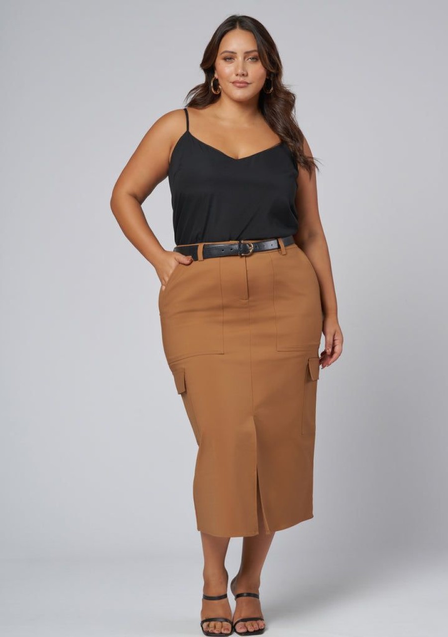 SOMETHING 4 OLIVIA Midi Skirts | Tasmin Midi Cargo Skirt