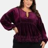 THE POETIC GYPSY Shirts & Blouses | Whole World Velvet Top