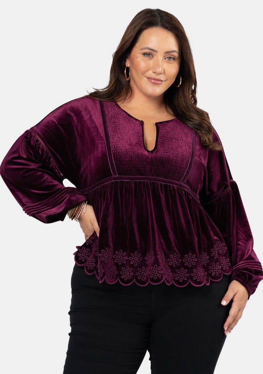 THE POETIC GYPSY Shirts & Blouses | Whole World Velvet Top