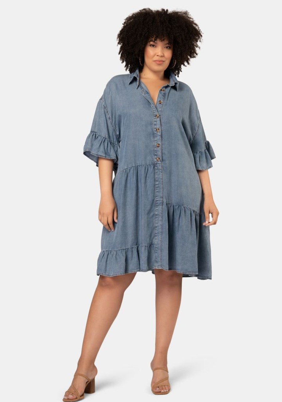 INDIGO TONIC Denim | Peyton Chambray Mini Dress