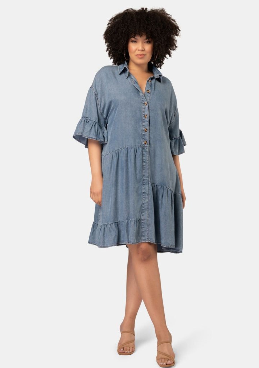 INDIGO TONIC Denim | Peyton Chambray Mini Dress