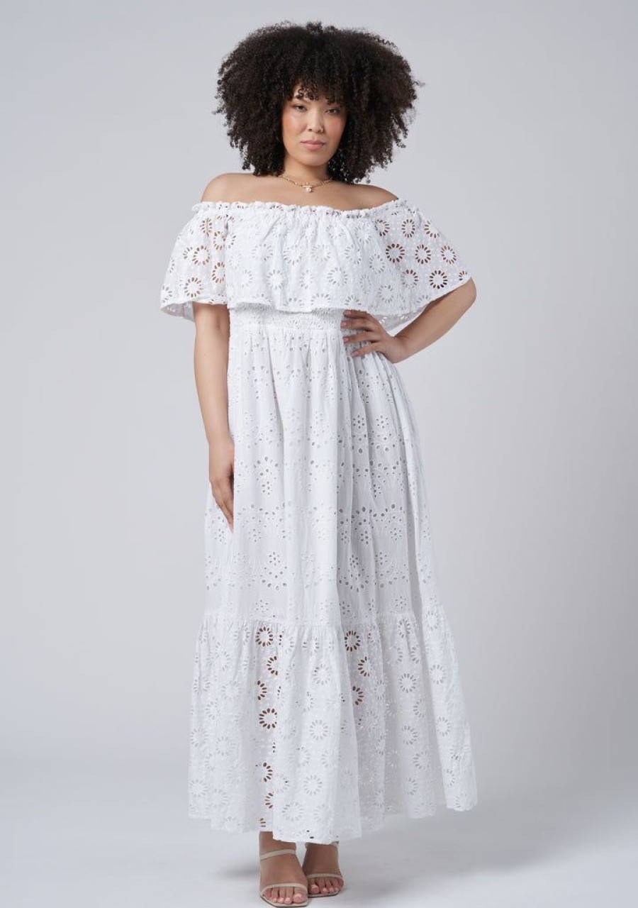 SOMETHING 4 OLIVIA Maxi Dresses | Aelita Broderie Maxi Dress