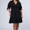 SOMETHING 4 OLIVIA Black Dresses | Eiffel Broderie Mini Dress