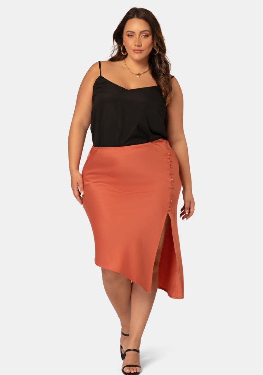 SOMETHING 4 OLIVIA Midi Skirts | Stella Satin Skirt