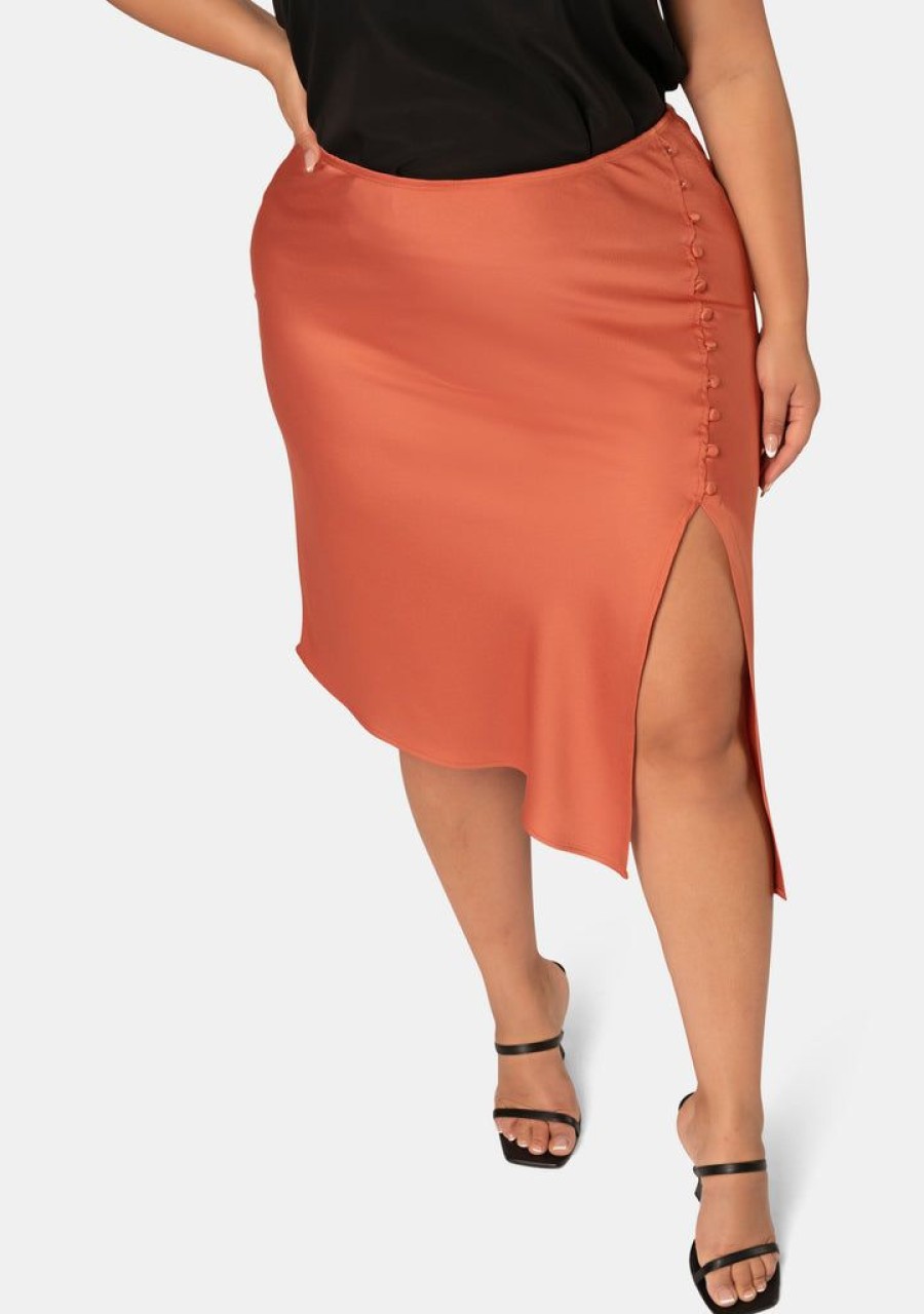 SOMETHING 4 OLIVIA Midi Skirts | Stella Satin Skirt