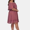 PINK DUSK Party Dresses | Sensual Off Shoulder Midi Dress