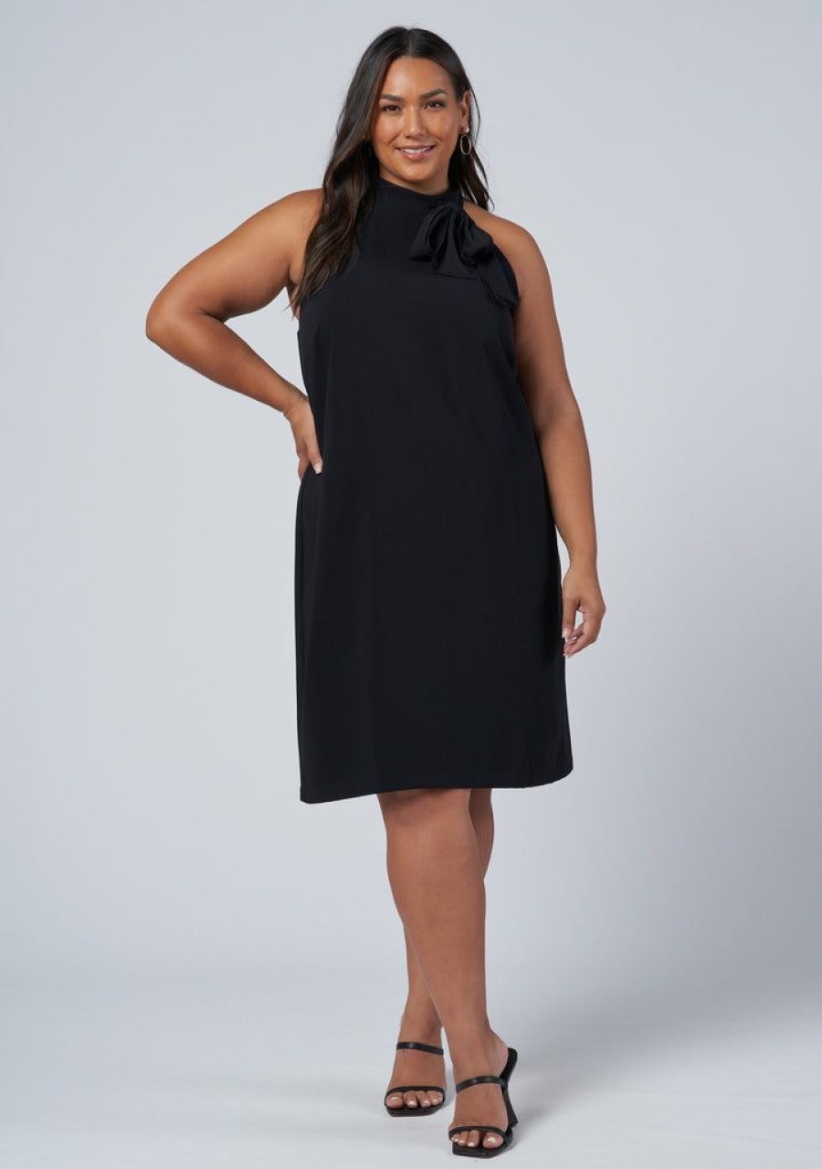 SOMETHING 4 OLIVIA Black Dresses | Alice Bow Mini Dress