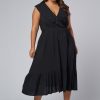 INDIGO TONIC Black Dresses | Fern Midi Dress