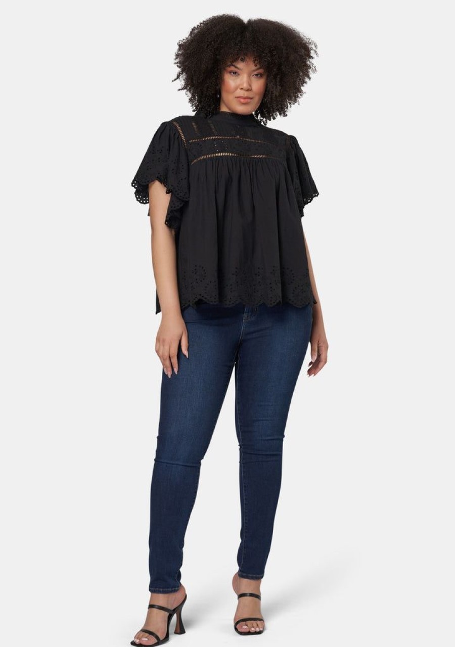 SOMETHING 4 OLIVIA Shirts & Blouses | Odelle Broderie Top