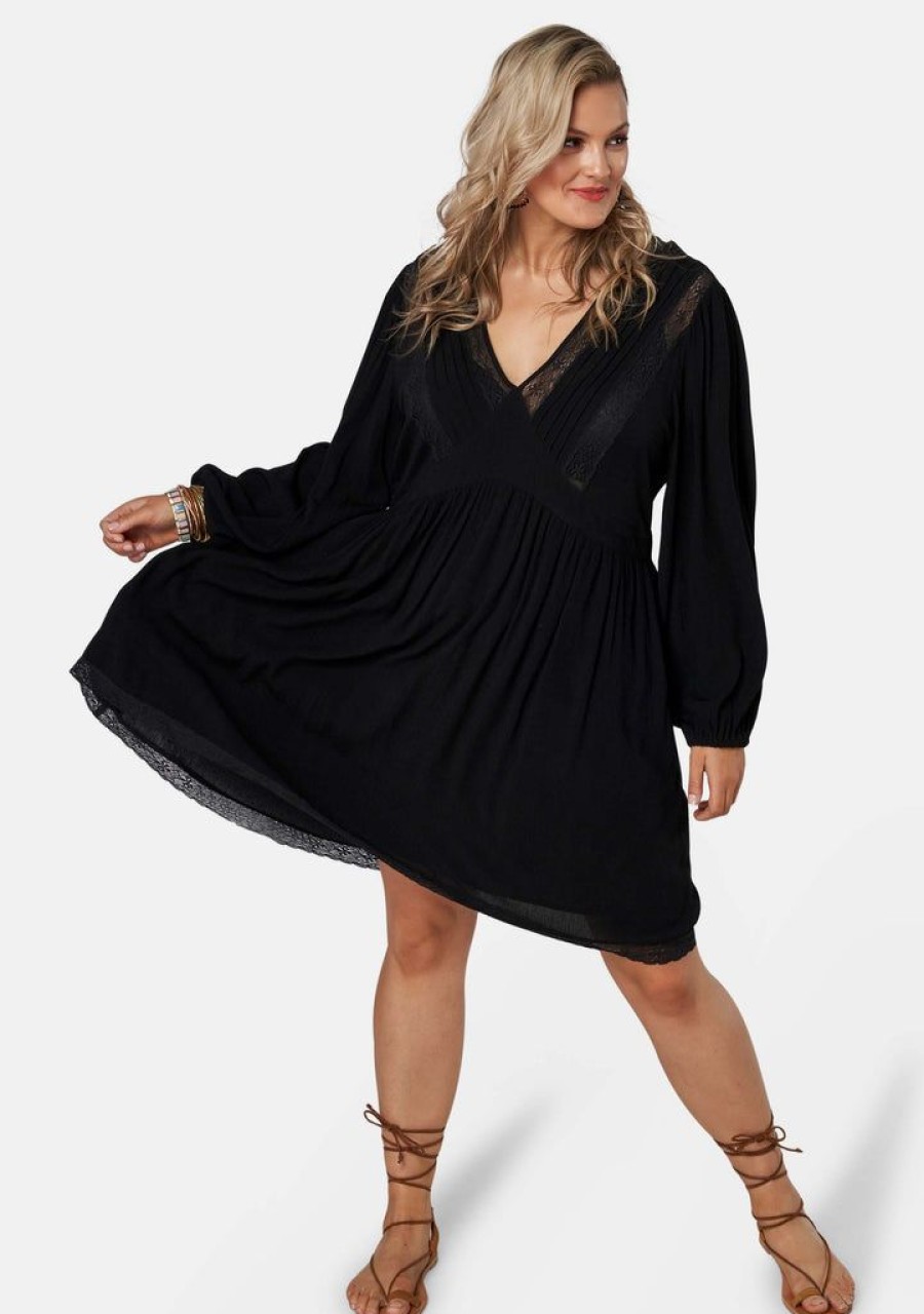 THE POETIC GYPSY Black Dresses | Night Love Midi Dress