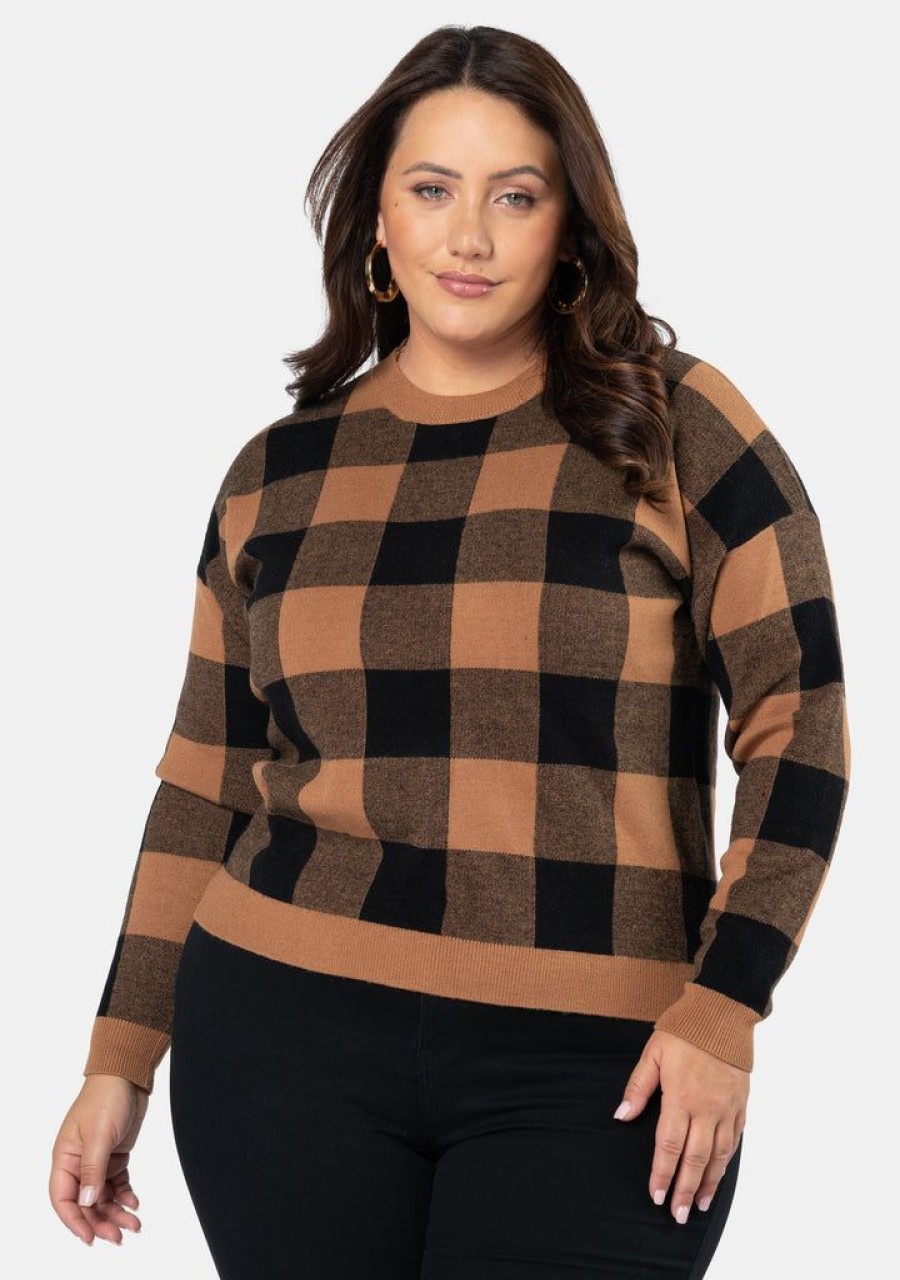 SOMETHING 4 OLIVIA Jumpers | Nova Check Knit Jumper