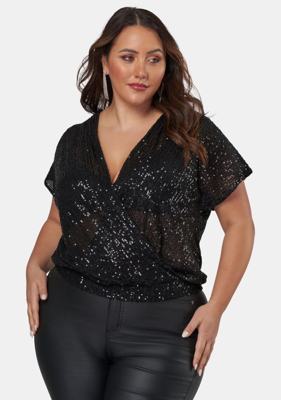 PINK DUSK Shirts & Blouses | Flashy Sequin Top