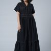 SUNDAY IN THE CITY Black Dresses | Running Circles Maxi Dress