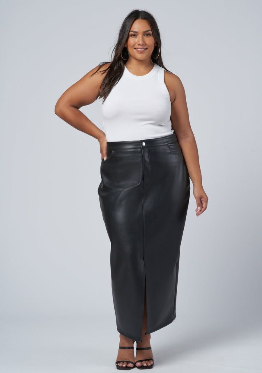 SUNDAY IN THE CITY Midi Skirts | Uppercut Zip Midi Skirt