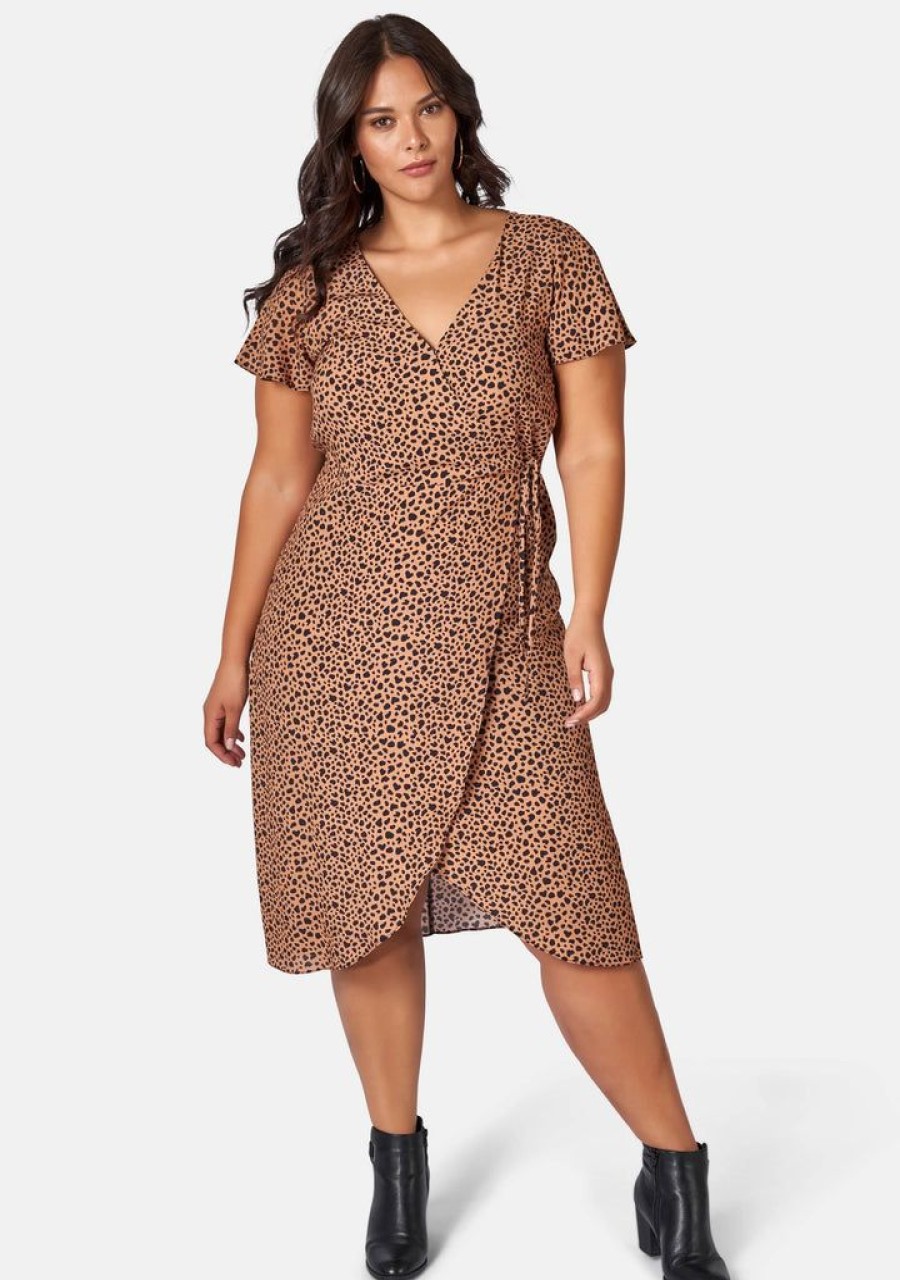 SOMETHING 4 OLIVIA Midi Dresses | Eva Printed Wrap Dress